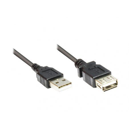 GoodConnections USB-A 2.0 (ST-BU) 1,8m Verlängerungskabel Schwarz