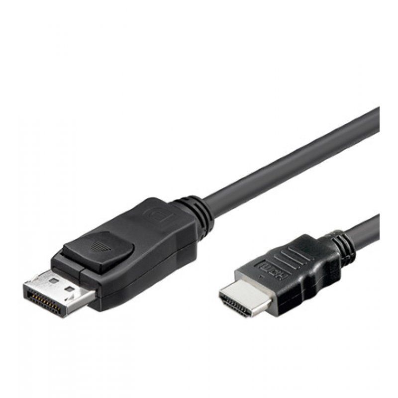GoodConnections DisplayPort 1.2 HDMI (ST-ST) 2m Adapterkabel 4K 30Hz Schwarz