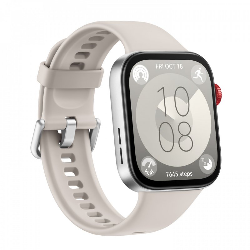 Watch Fit 3 (Solo-B09S) (weiß, Fluorelastomer-Armband in weiß)