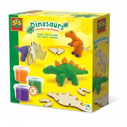 SES Creative Dough - Dinosaurs wooden skeletons