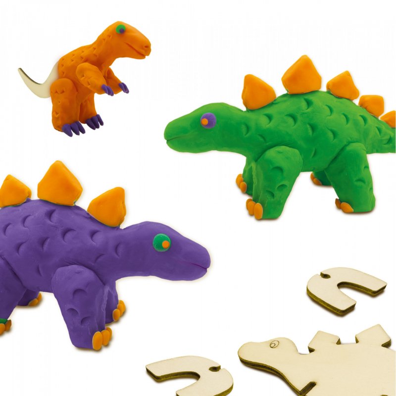 SES Creative - Dough - Dinosaurs wooden skeletons - (S00418)
