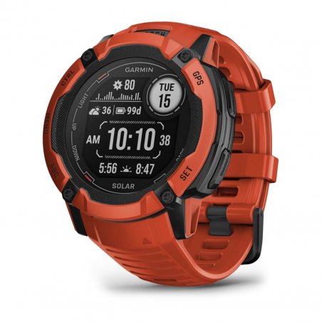 Garmin Instinct 2X Solar 2,79 cm (1.1") MIP 50 mm Numérique 176 x 176 pixels Écran tactile Rouge GPS (satellite)