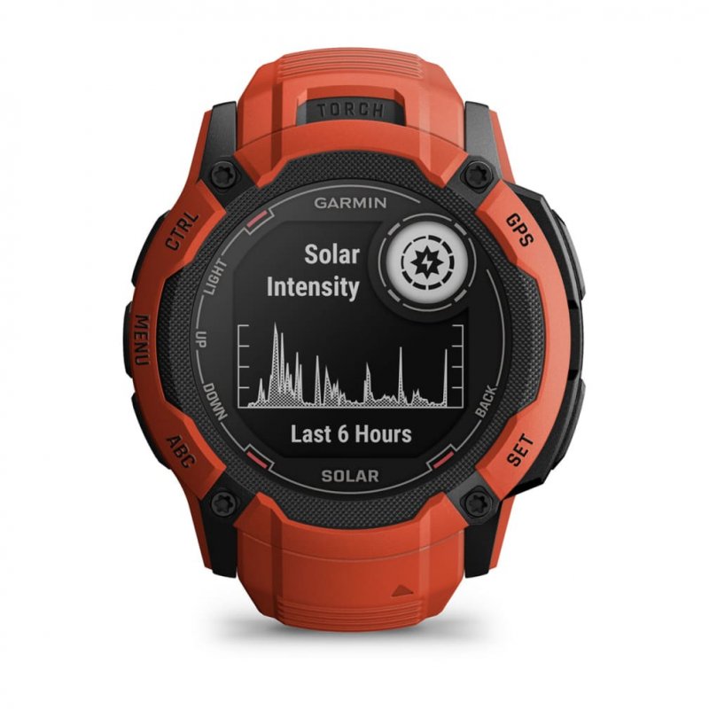 Garmin Instinct 2X Solar 2,79 cm (1.1") MIP 50 mm Numérique 176 x 176 pixels Écran tactile Rouge GPS (satellite)