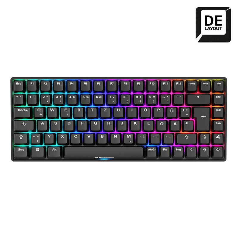 Sharkoon SGK50 S3 PBT bk Gateron GPRO Yellow DE