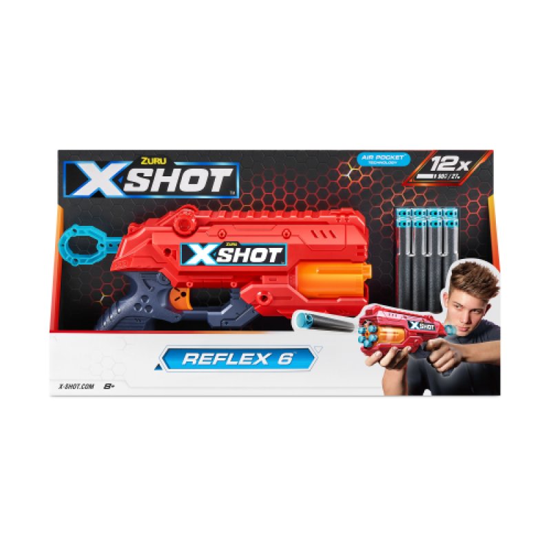 X-Shot Excel - Reflex 6 Blaster mit Darts