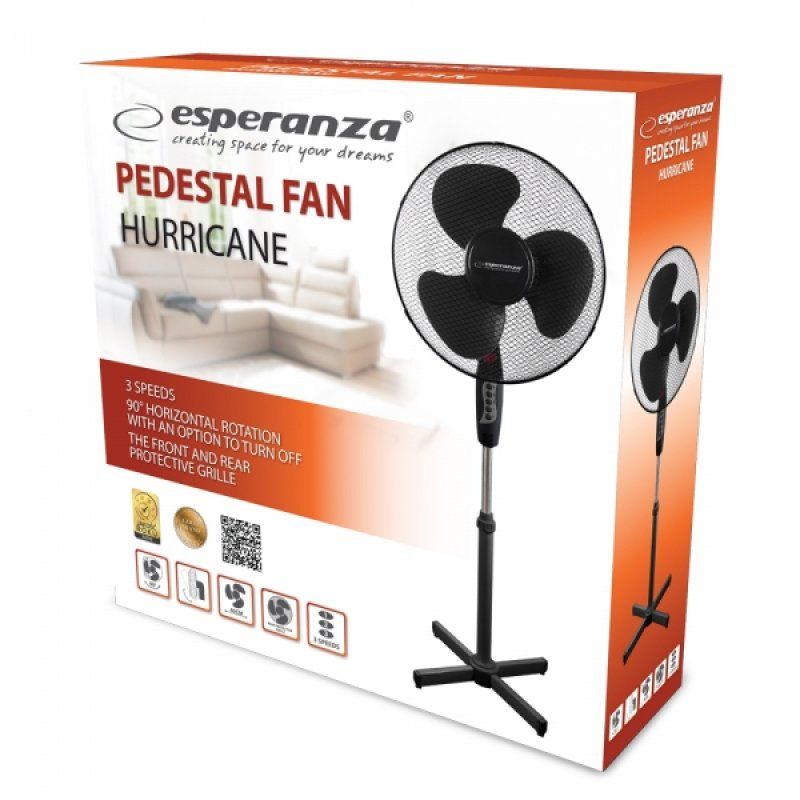 Esperanza EHF001KK ventilateur Noir
