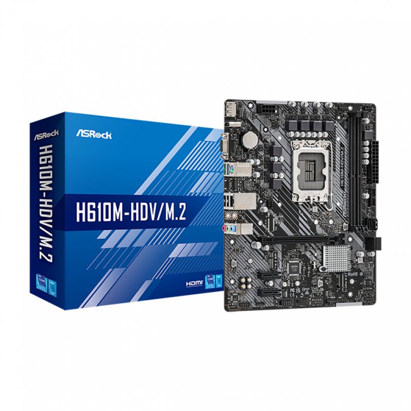 Carte Mère ASRock H610M-HDV/M.2 R2.0 (Intel LGA 1700) Micro ATX