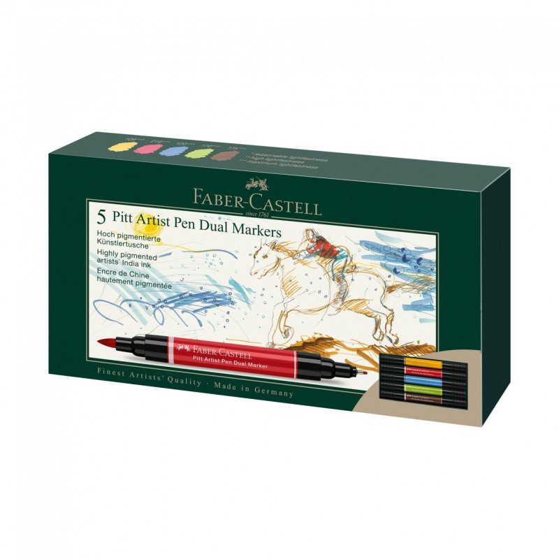 Faber-Castell - India ink PAP Dual Marker (5 pcs) (162005)