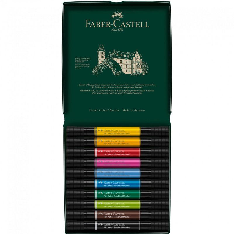 Faber-Castell - India ink PAP Dual Marker (10 pcs) (162010)