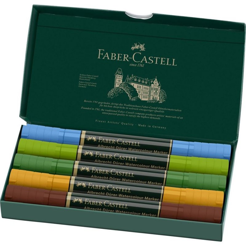 Faber-Castell 160309 paint marker Brown, Green, Light Cyan, Light Green, Yellow 5 pc(s)