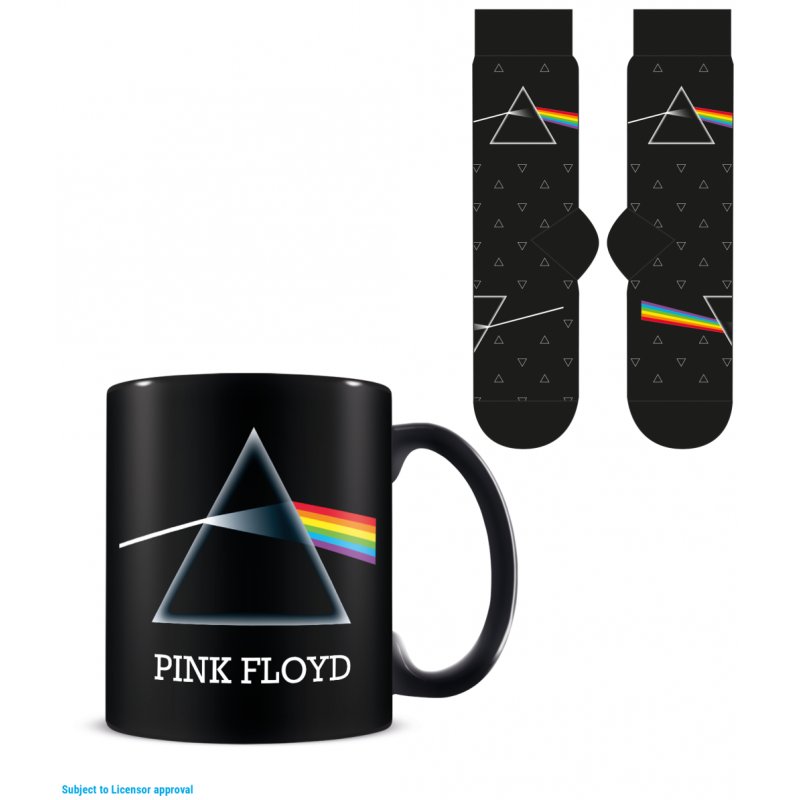 Pink Floyd - Coffret cadeau avec tasse 315ml et paire de chaussette EU 41-45 The Dark Side of the Moon
