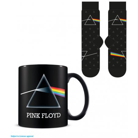 Pink Floyd - Coffret cadeau avec tasse 315ml et paire de chaussette EU 41-45 The Dark Side of the Moon