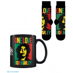 Bob Marley - Coffret cadeau avec tasse 315ml et paire de chaussette EU 41-45 One Love