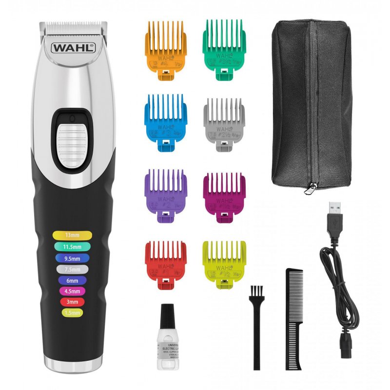 Wahl Color Trim AC/Batterie 8 1,3 cm Noir, Acier inoxydable