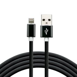 everActive cable USB Lightning 1m - Black silicone quick charge 2 4A - CBS-1IB