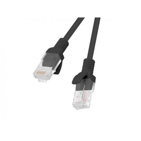Lanberg PCU5-10CC-0200-BK câble de réseau Noir 2 m Cat5e U/UTP (UTP)