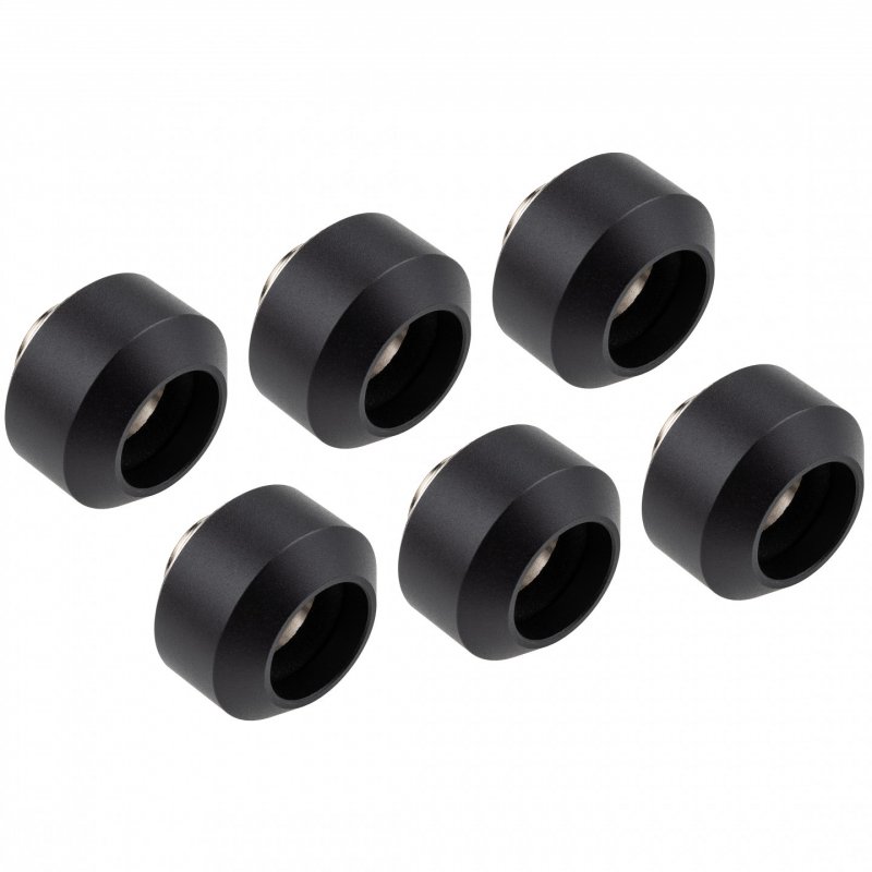 Optimus Hardtube Fittings, 14mm, 6er Pack mit Werkzeug - schwarz