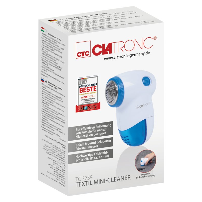 Clatronic TC 3758 Blue, White Stainless steel