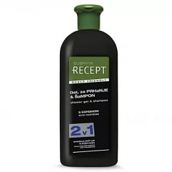 Subrina Recept 2 in 1, Sampon & Gel de Dus, cu cofeina, delicat cu scalpul, 400ml