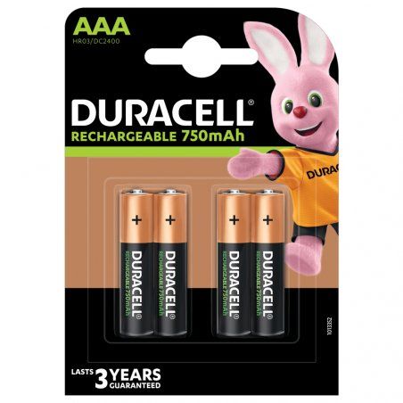 Akku NiMH 1,2V / 750mAh, Typ AAA (Micro) (4 Stück, HR03 / DC2400)