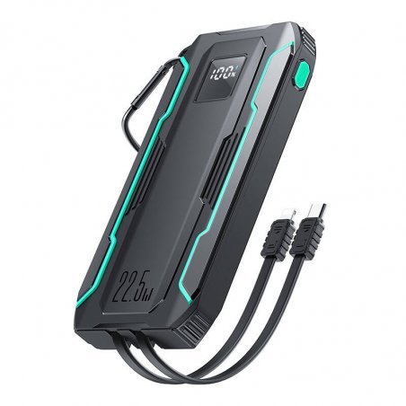 Powerbank Joyroom JR-L017 10000mAh, 22.5W, with Lightning USB-C cable (black)