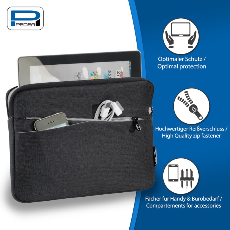 PEDEA Fashion schwarz/weiß Tablet Tasche für Samsung Galaxy Tab S6 Lite / A9 / S9 / A8