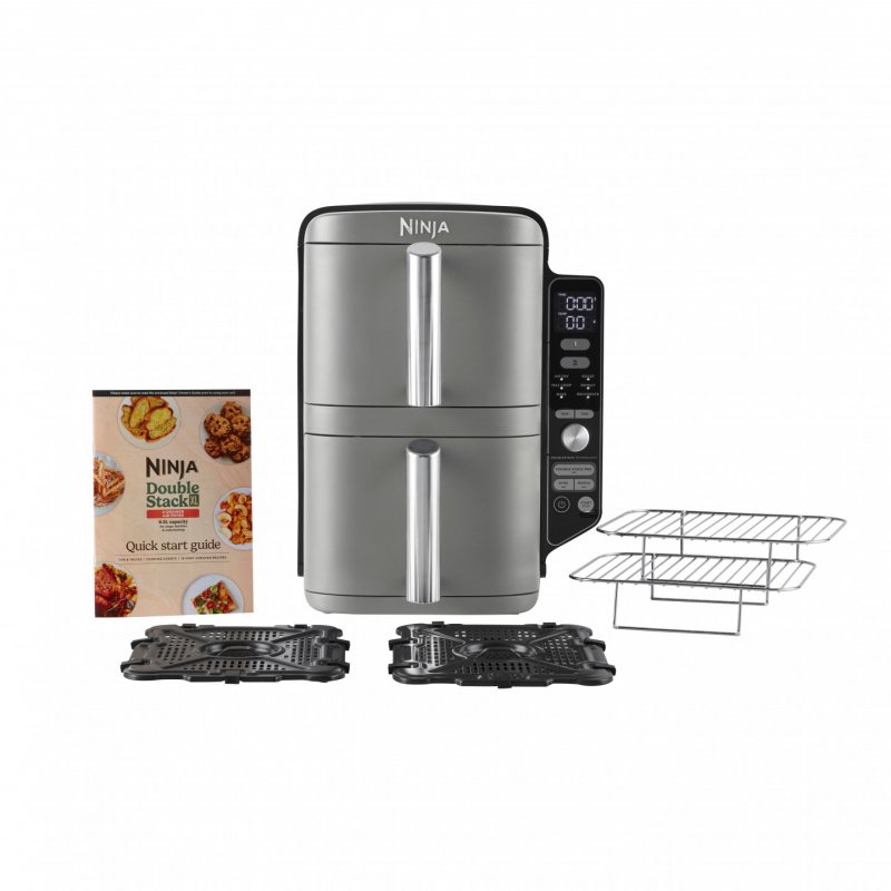 Double Stack XL 2-Ebenen Heißluftfritteuse SL400EU (schwarz, 2.470 Watt)