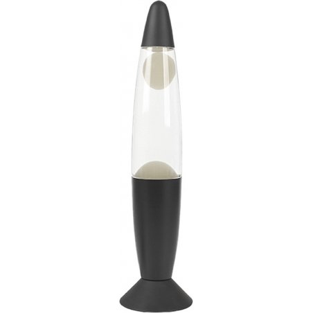 iTotal - Color-changing LED Lava Lamp - Black Base and White Wax (XL2678)
