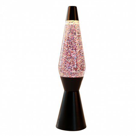 iTotal - Lava Lamp 36 cm - Black Base and Glitter (XL2344)
