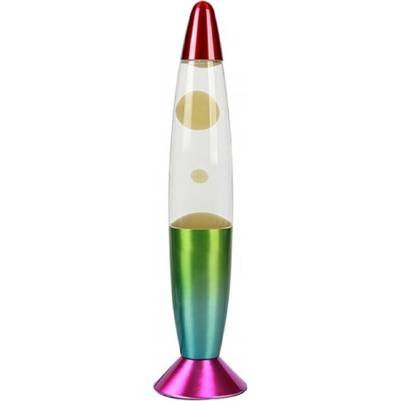 iTotal - Color-changing LED Lava Lamp - Rainbow Base and White Wax (XL2683)