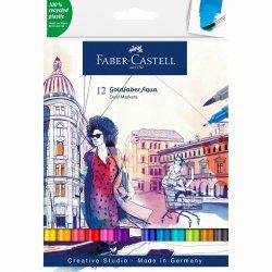 Faber-Castell 164612 marker 12 pc(s) Fine tip Multicolour