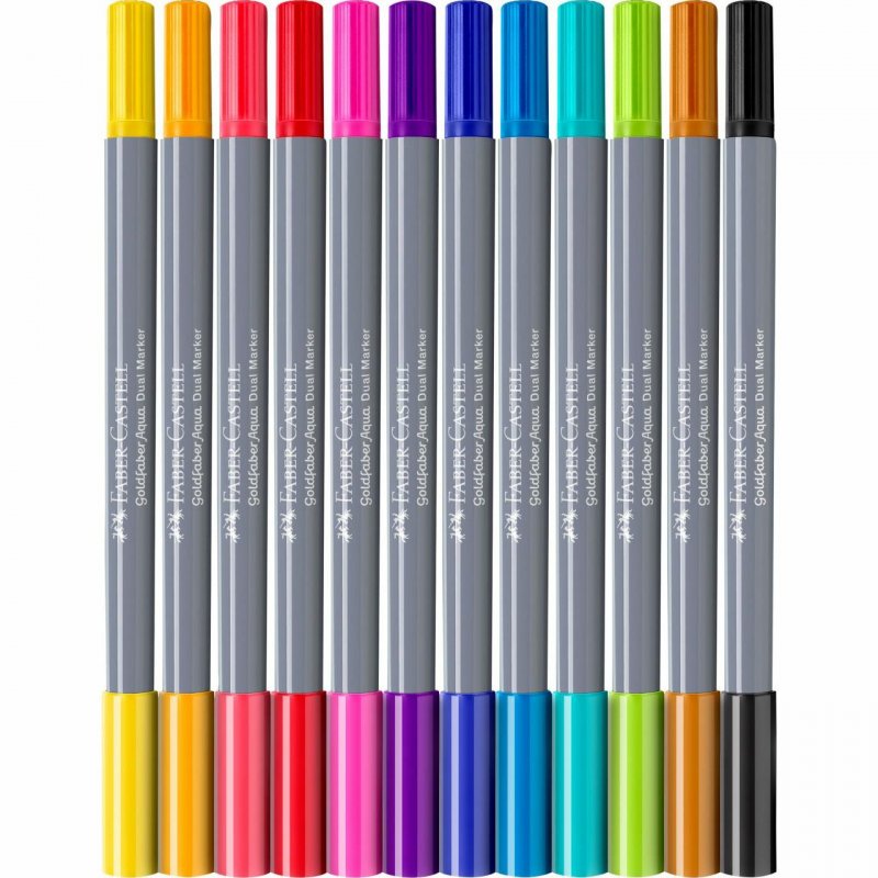 Faber-Castell 164612 marker 12 pc(s) Fine tip Multicolour