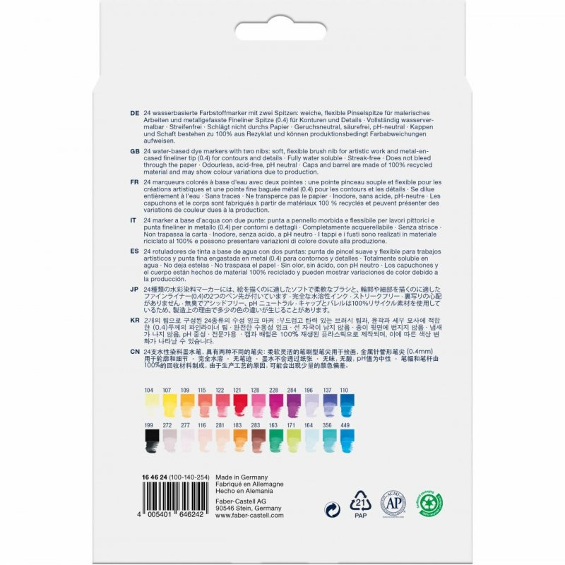 Faber-Castell - Gofa Aqua Dual Marker wallet (24 pcs) (164624)