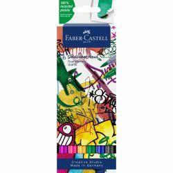Faber-Castell Goldfaber Aqua Dual stylo fin Noir, Bleu, Vert, Rose clair, Violet, Jaune 1 pièce(s)