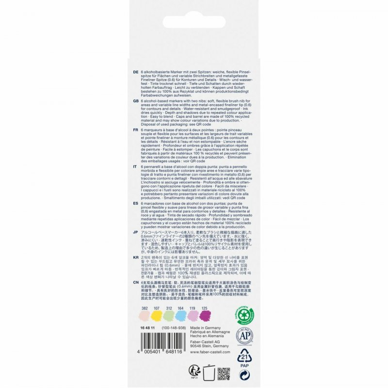 Faber-Castell - Sketch Marker Gofa 6ct set Kawaii (164811)