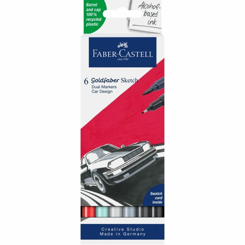 Faber-Castell - Sketch Marker Gofa 6ct set Car design (164813)
