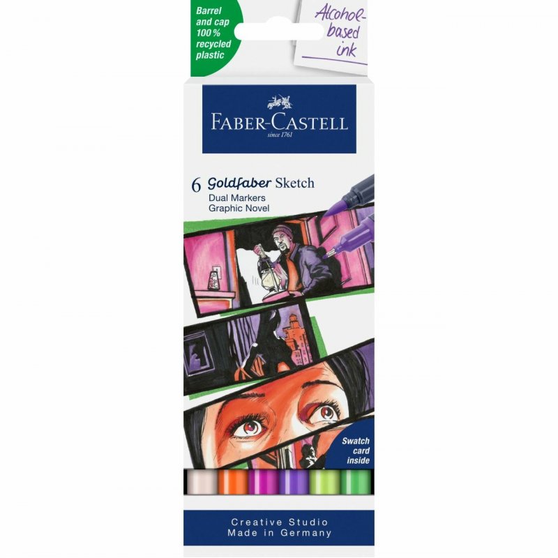 Faber-Castell 164810 stylo fin Multicolore 6 pièce(s)