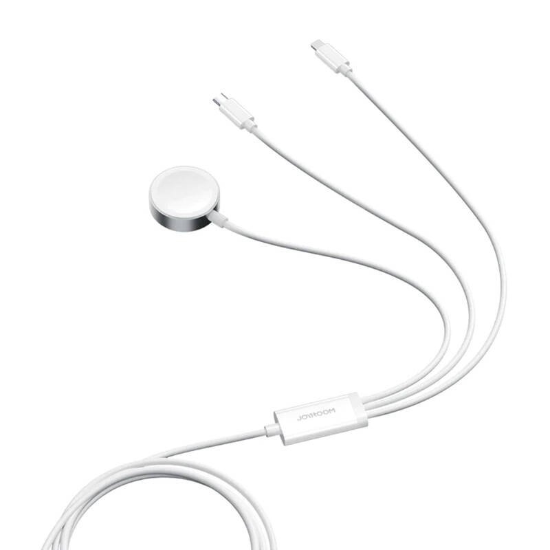 Apple Watch Magnetic Charger Joyroom S-IW008 Lightning USB-C 5V 1.2m (White)