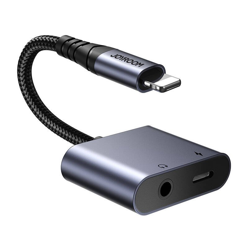 2-in-1 Audio adapter Joyroom SY-L01 Lightning to 3.5mm Lightning (black)