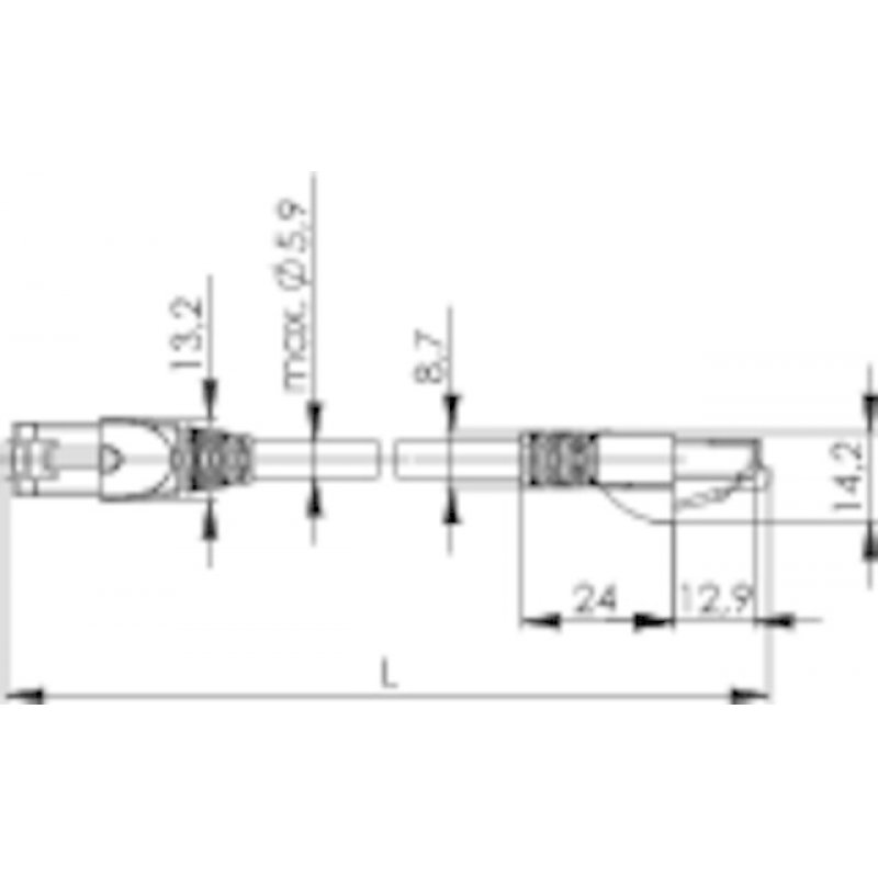 Telegärtner S-FTP, Cat-6a, 7.5 m câble de réseau Violet 7,5 m Cat6a S/FTP (S-STP)