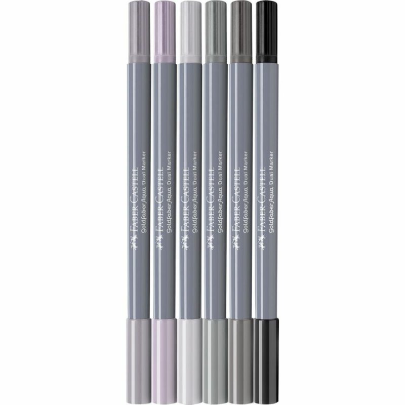 Faber-Castell Goldfaber Aqua Dual stylo fin Beige, Noir, Gris, Gris clair, Pastel 1 pièce(s)
