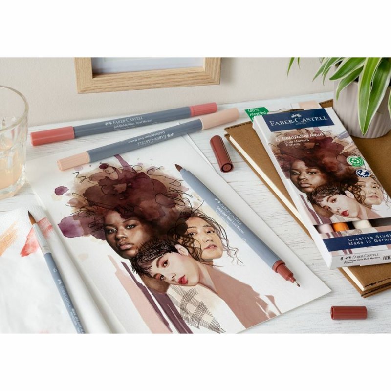 Faber-Castell - Gofa Aqua Dual Marker Portrait (6 pcs) (164523)