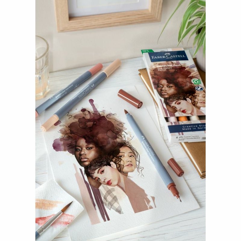 Faber-Castell - Gofa Aqua Dual Marker Portrait (6 pcs) (164523)