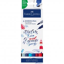 Faber-Castell - Gofa Aqua Dual Marker Lettering Set Sea (164519)