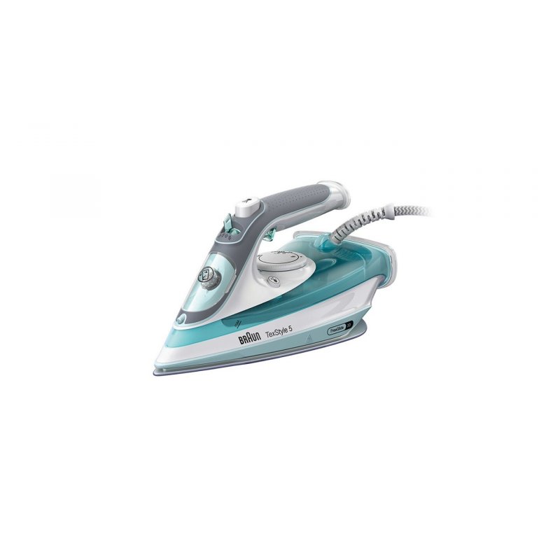 Braun TexStyle 3 SI 5017 GR Steam iron Ceramic soleplate 2700 W Grey Turquoise White