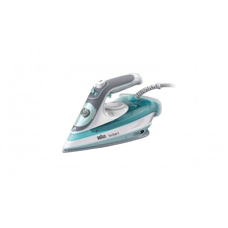 Braun TexStyle 3 SI 5017 GR Steam iron Ceramic soleplate 2700 W Grey Turquoise White