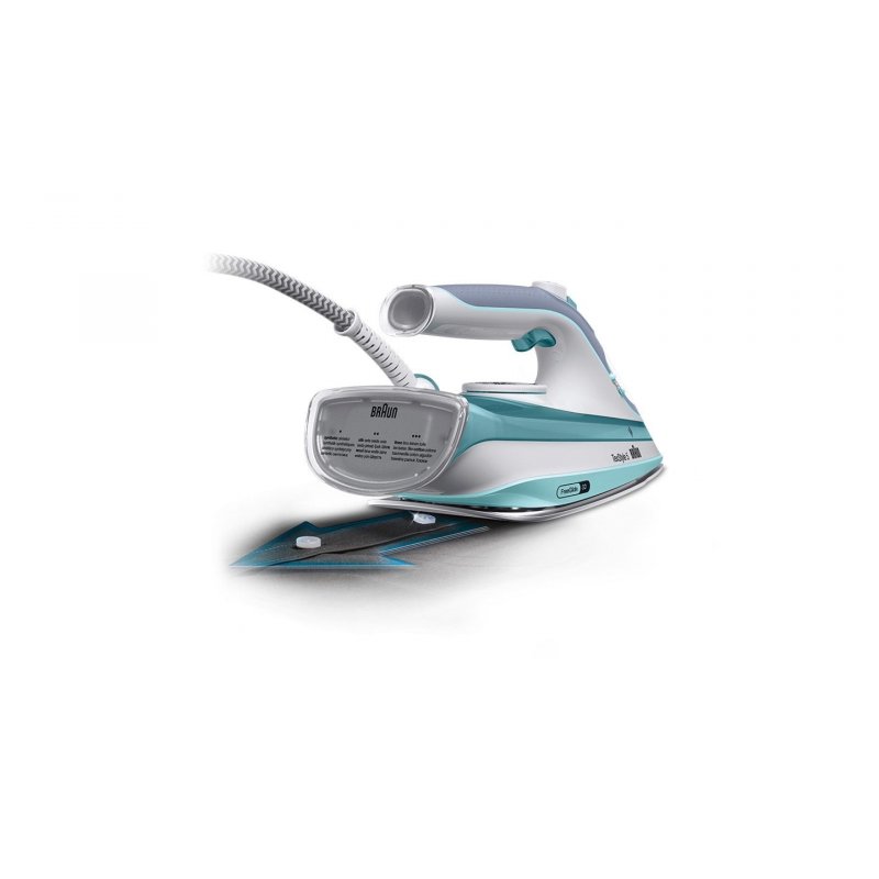 Braun TexStyle 3 SI 5017 GR Steam iron Ceramic soleplate 2700 W Grey Turquoise White