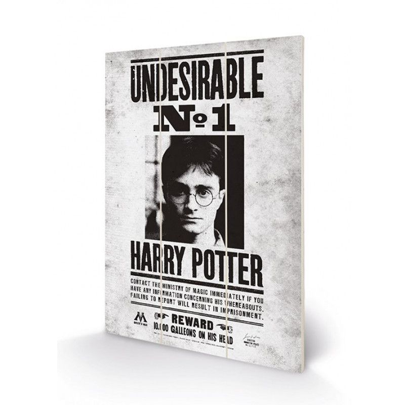 HARRY POTTER - Undesirable No1 - Impression sur bois 20x29.5