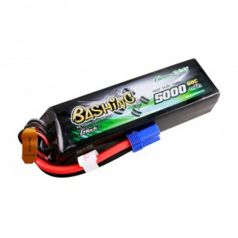 Gens ace G-Tech 5000mAh 14.8V 4S1P 60C Lipo Battery Pack with EC5 Plug-Bashing Series