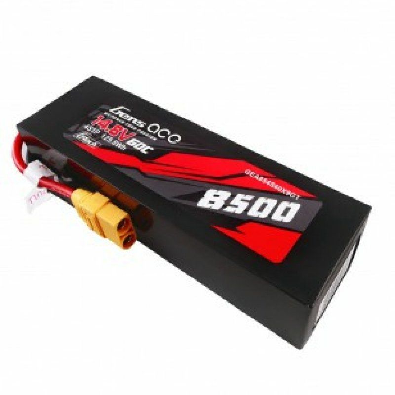 Gens ace G-Tech 8500mAh 14.8V 60C 4S1P Lipo Battery Pack PC Material Case with XT90 plug